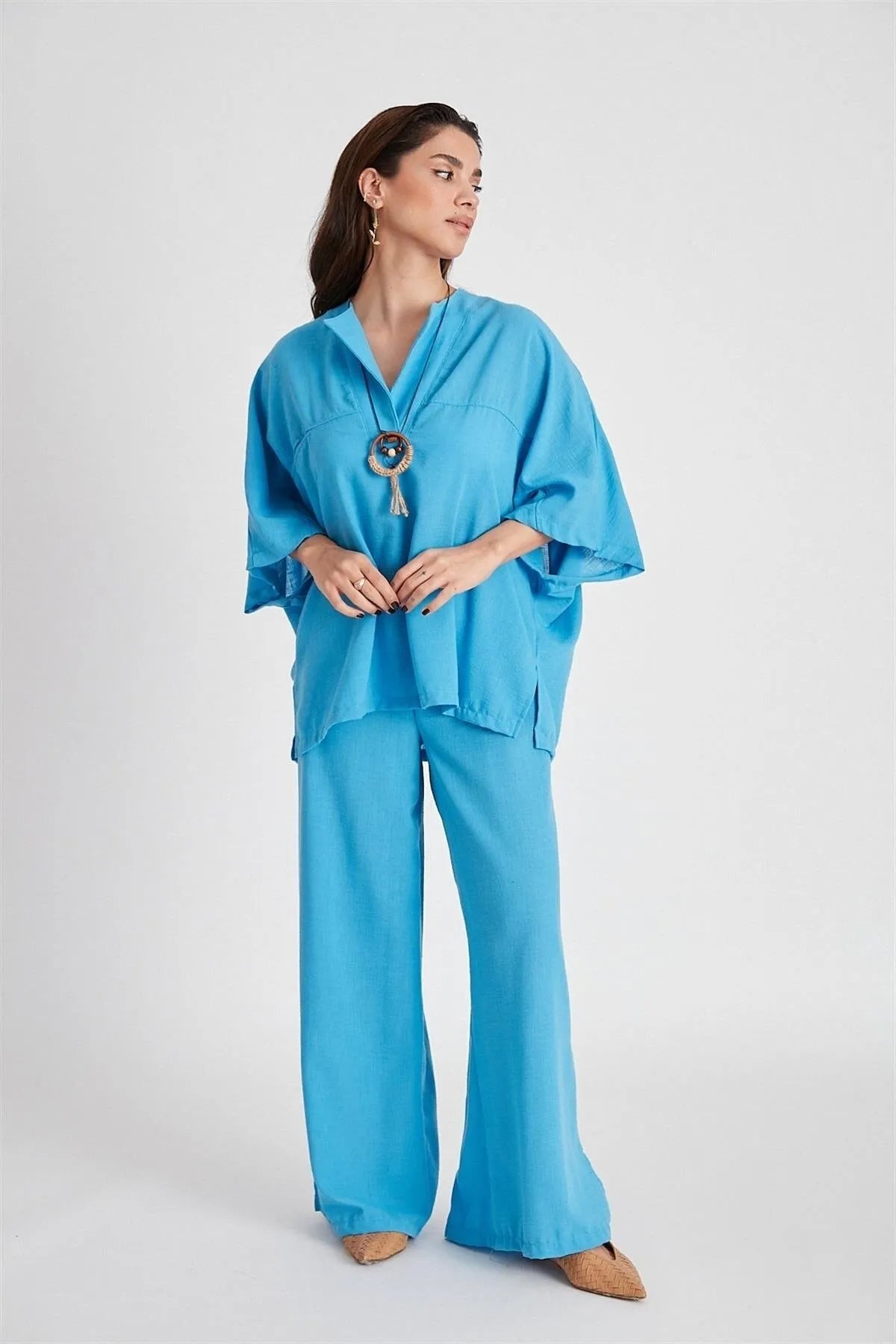 Cotton Slit Set - Blue