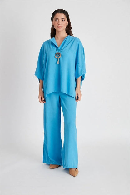 Cotton Slit Set - Blue