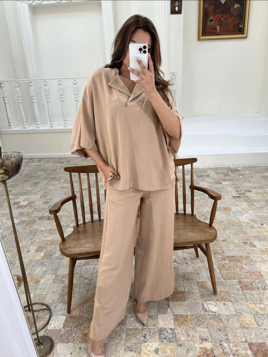 Cotton Slit Set - Khaki