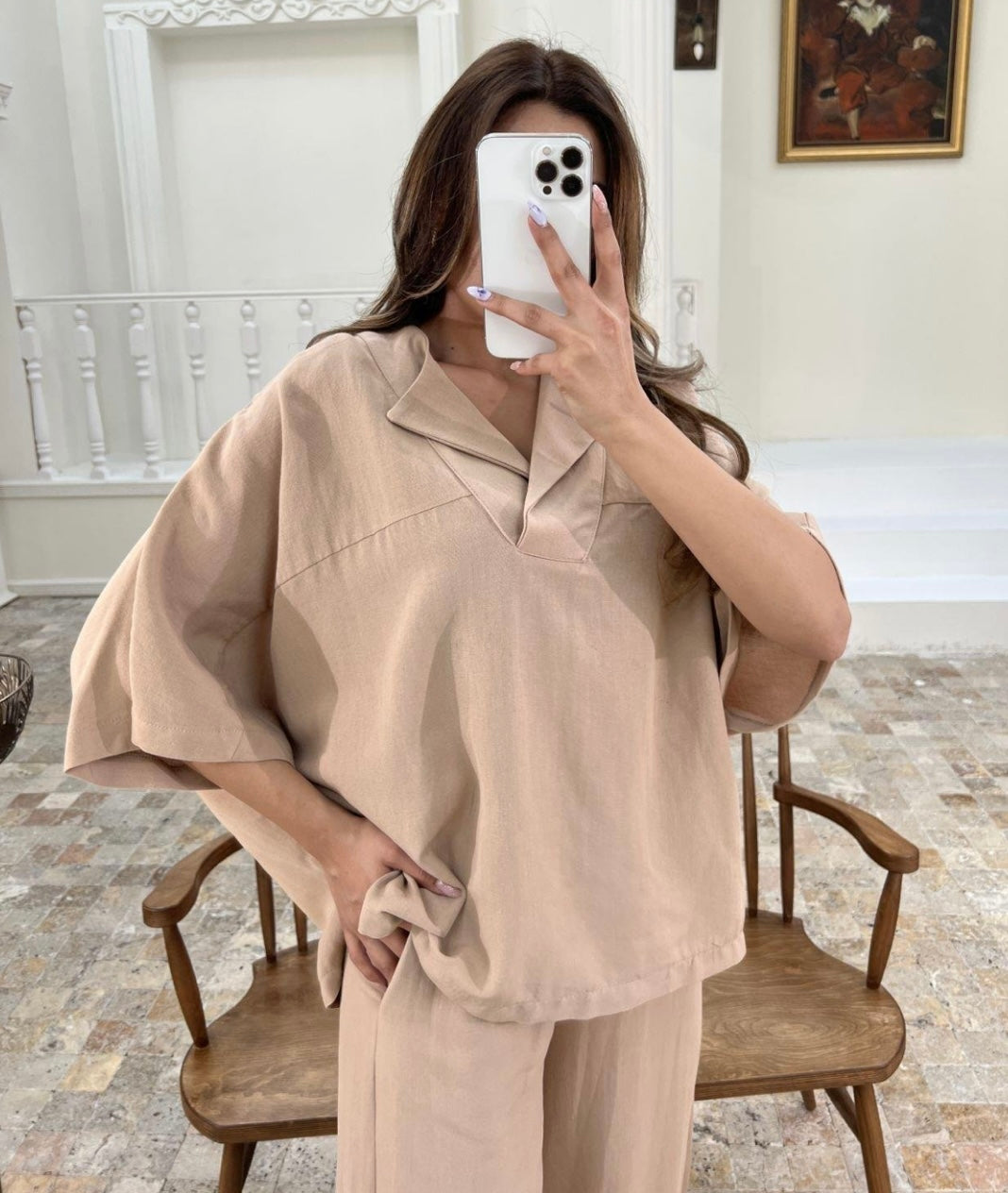 Cotton Slit Set - Khaki