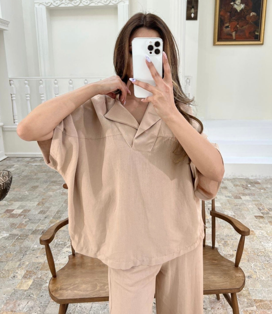 Cotton Slit Set - Khaki