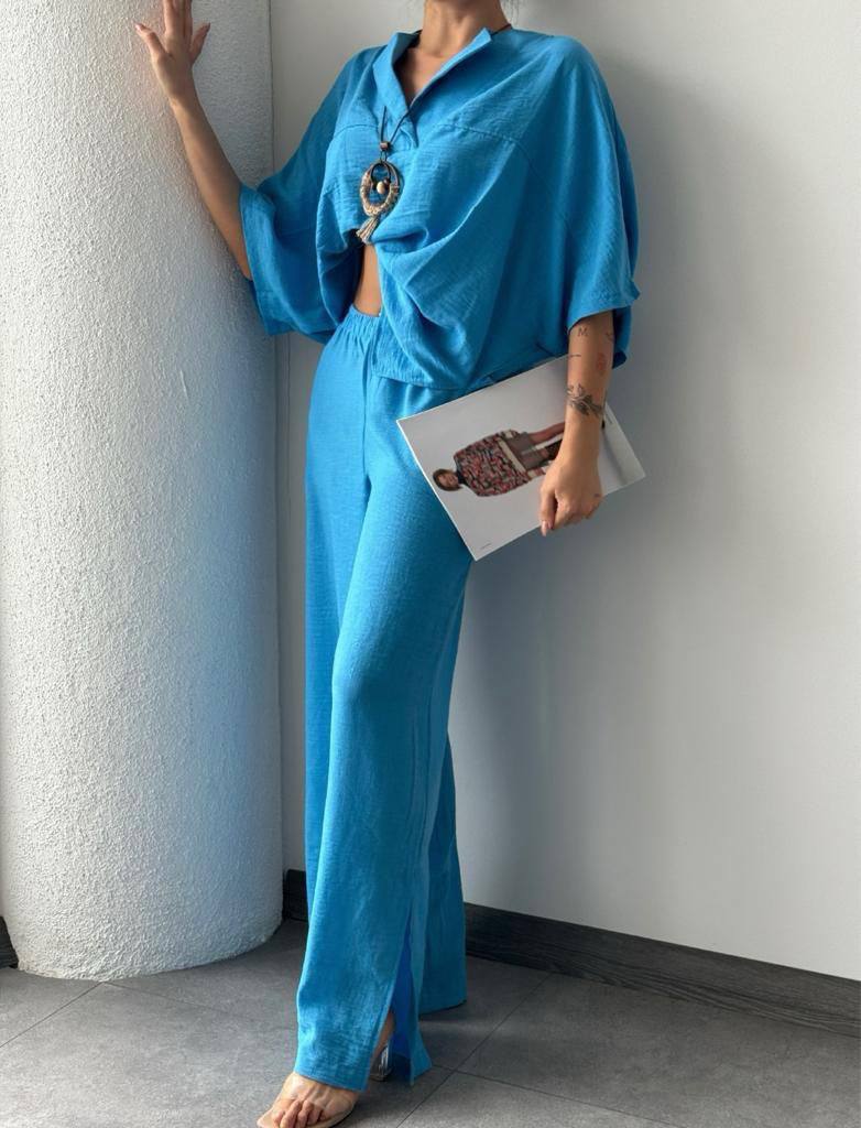 Cotton Slit Set - Blue