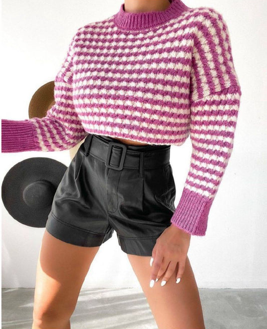 Pink x White Sweater