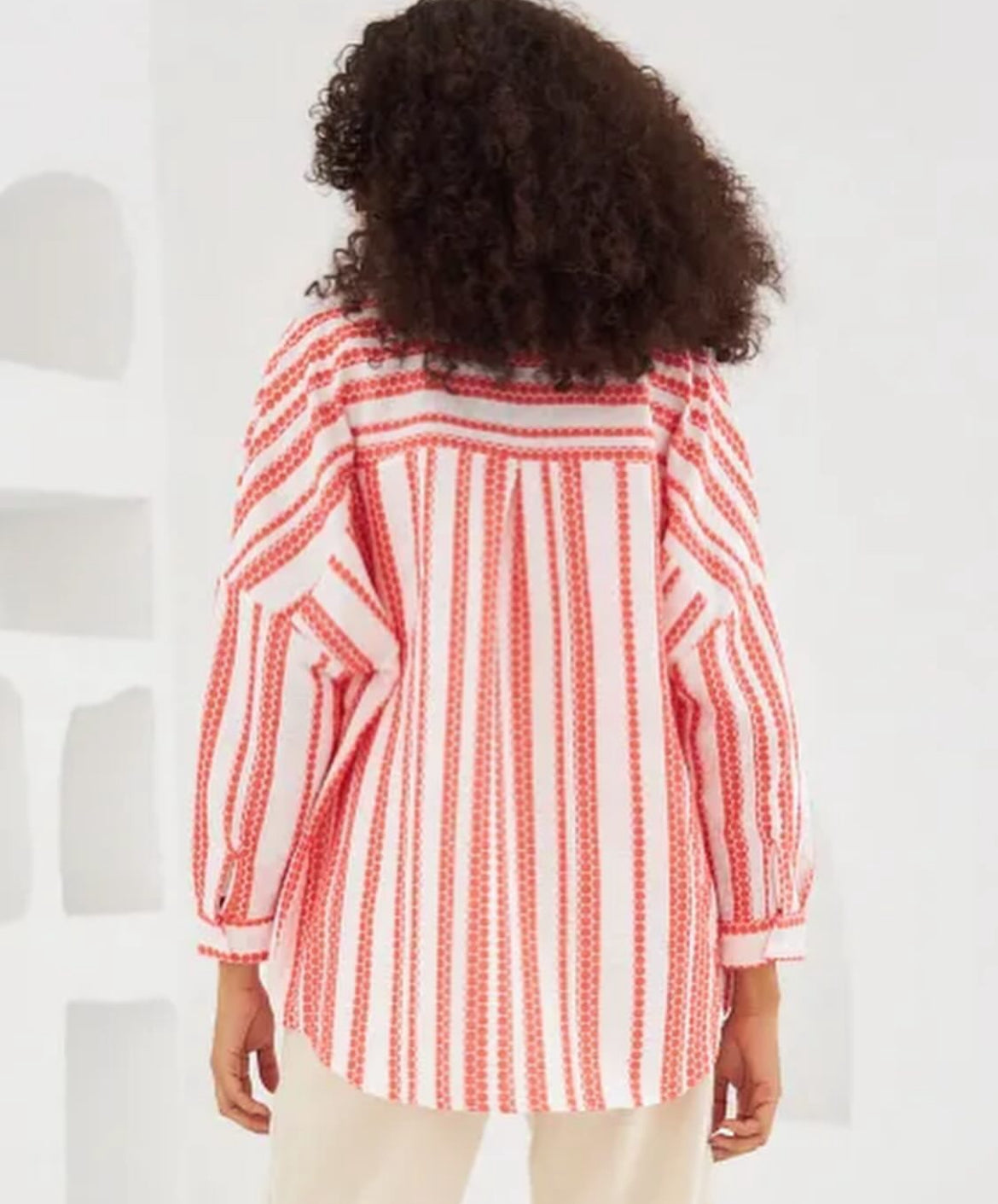 White x Red Buttoned Shirt