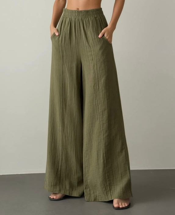 Olive Green Summer Pants