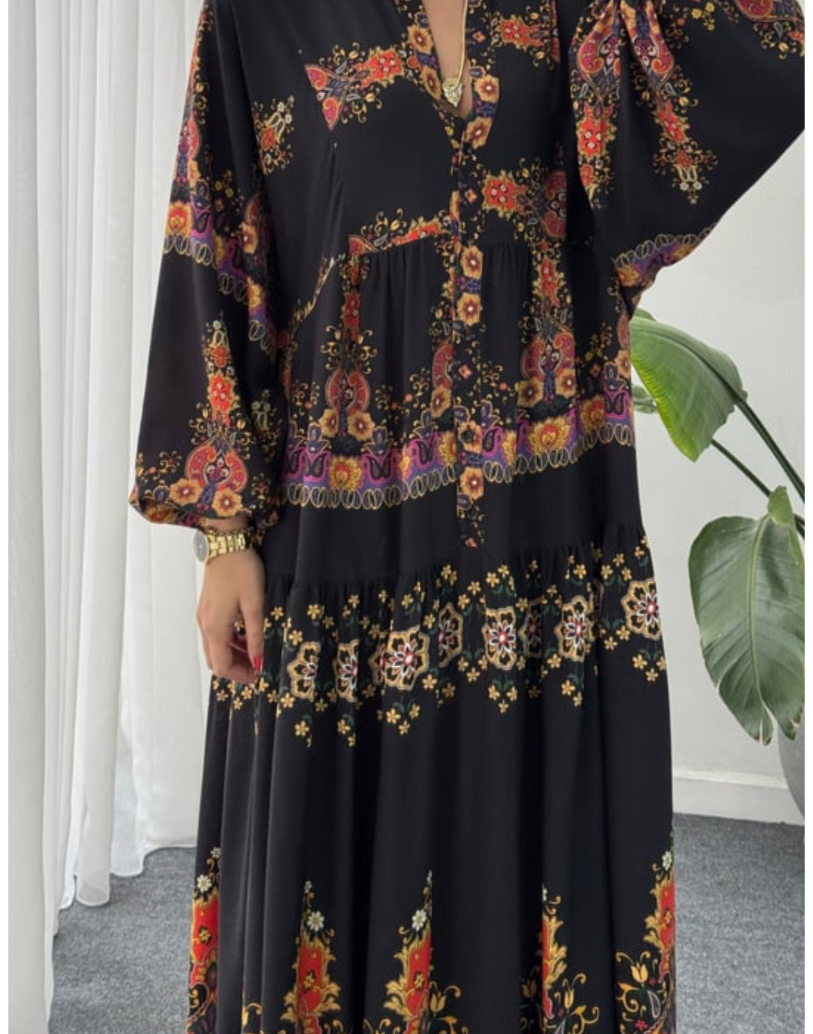 Black Floral Dress (Pre-Order 10 Days)
