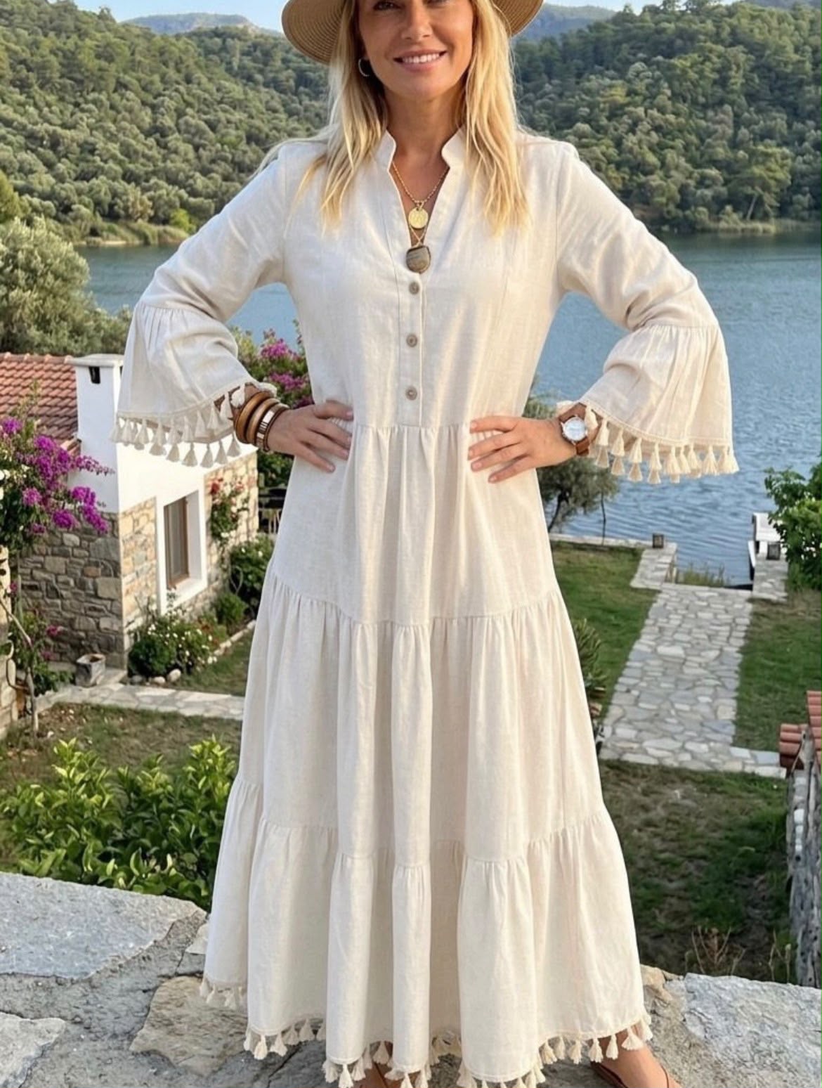 Ruffle Tassel Dress