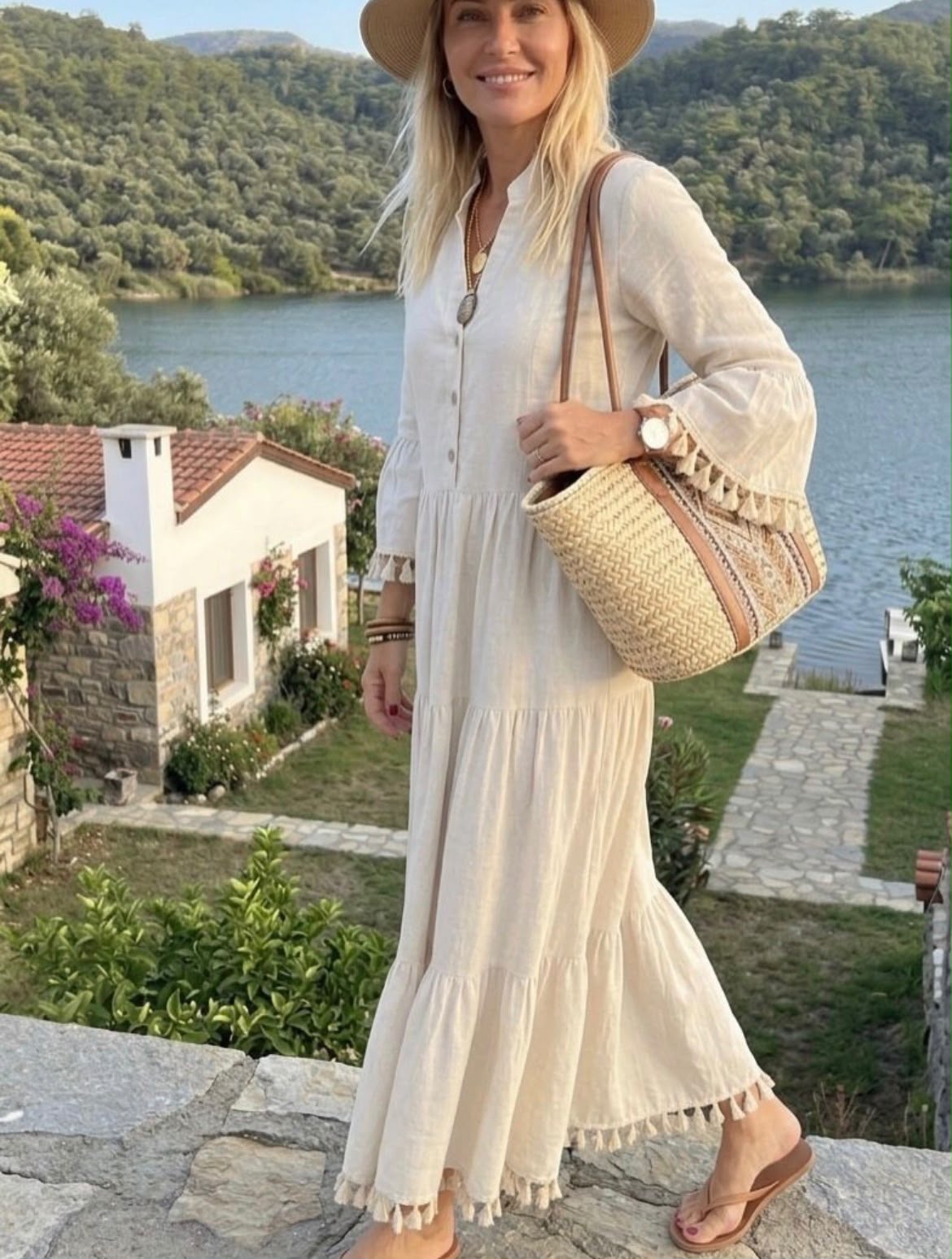 Ruffle Tassel Dress