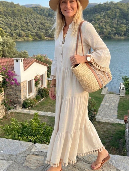 Ruffle Tassel Dress