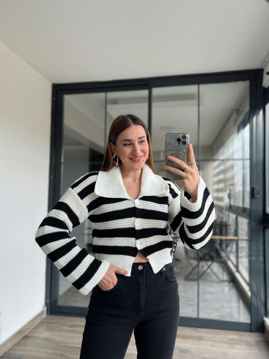 Shawl Collar Knitted Cardigan - WHITE