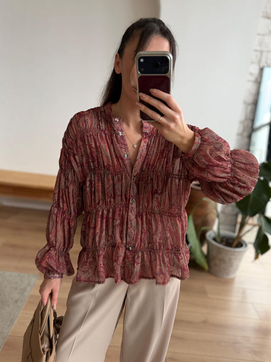 Bohemian Buttoned Blouse