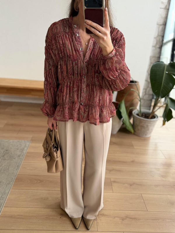 Bohemian Buttoned Blouse