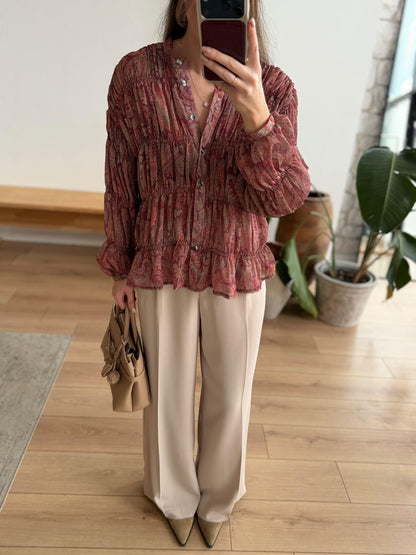 Bohemian Buttoned Blouse