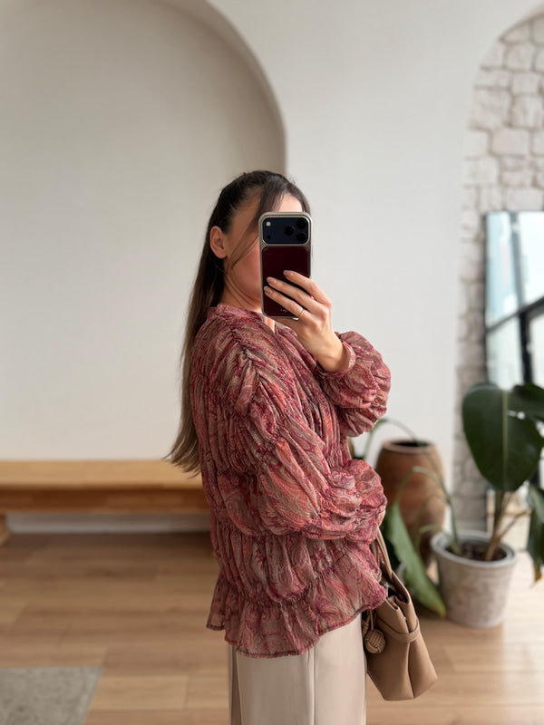 Bohemian Buttoned Blouse