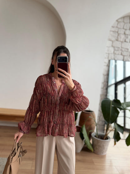 Bohemian Buttoned Blouse