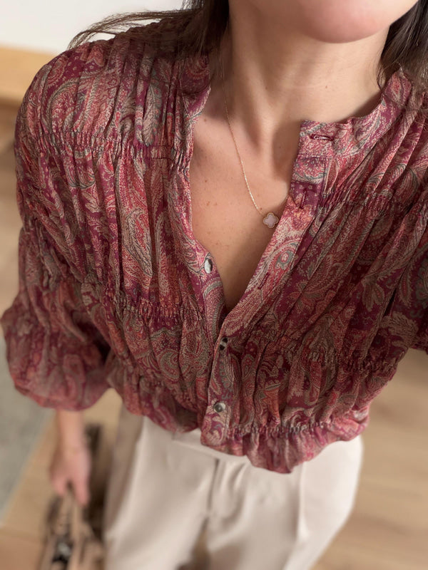 Bohemian Buttoned Blouse