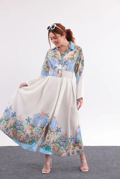 Floral Bohemian Shirt Dress