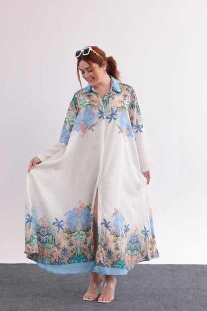 Floral Bohemian Shirt Dress