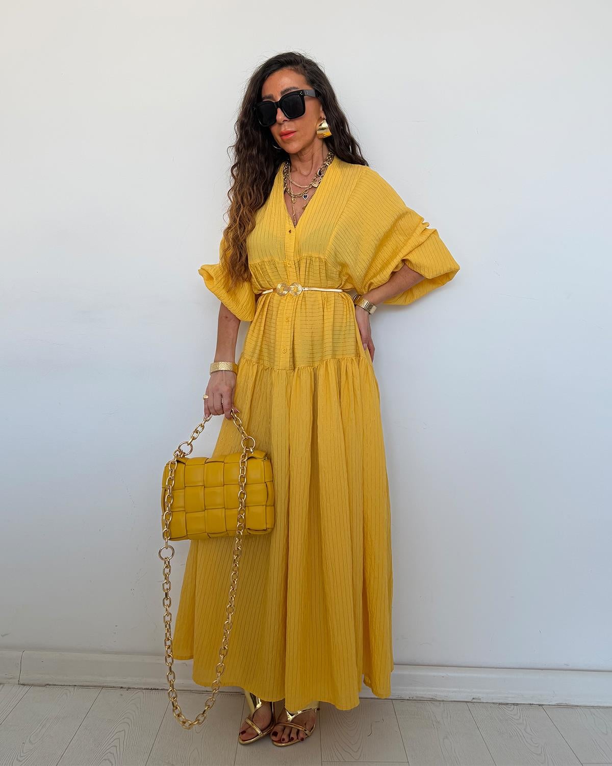 Yellow Striped Dress