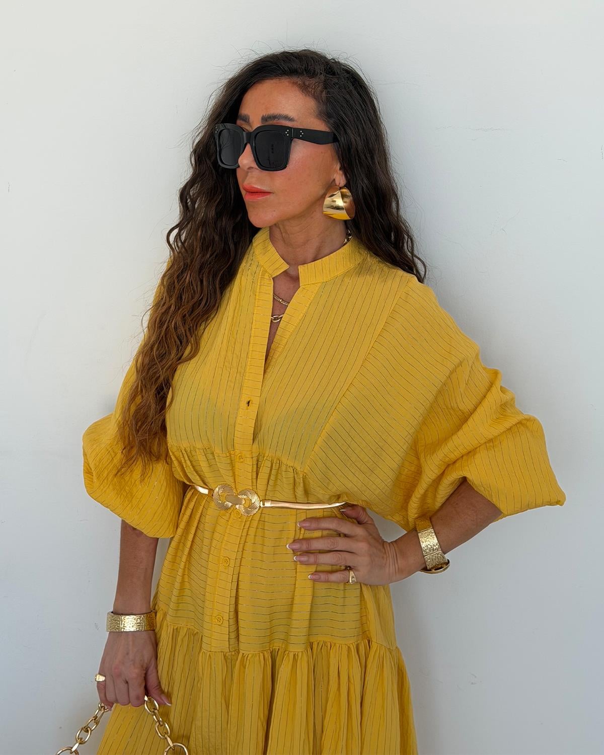 Yellow Striped Dress