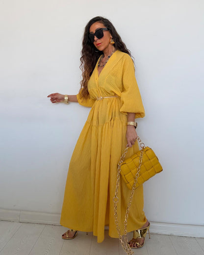 Yellow Striped Dress