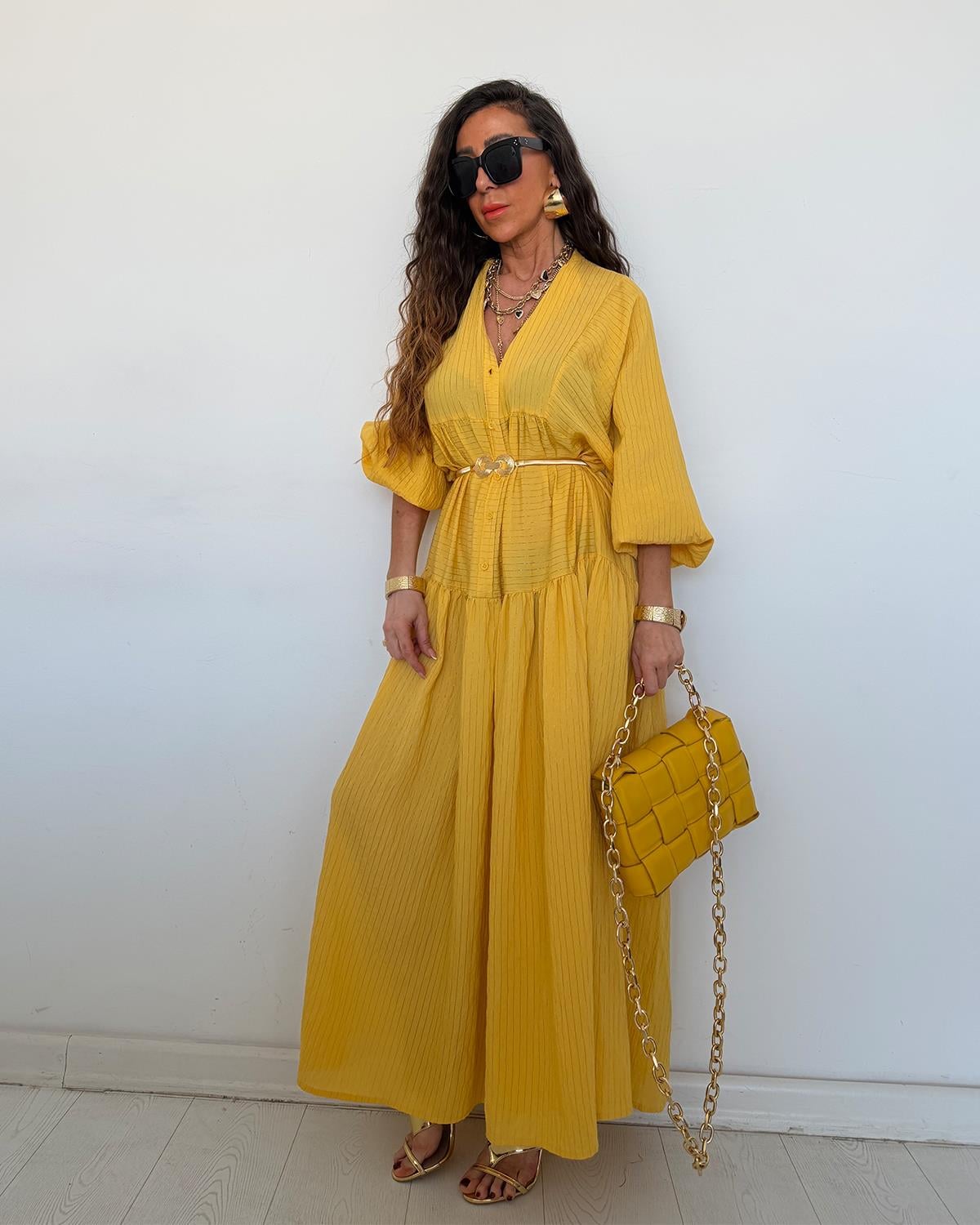 Yellow Striped Dress